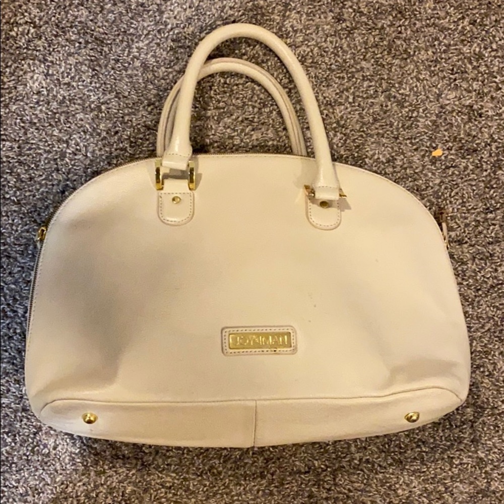 Cream and gold purse